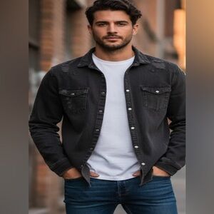 Zara Men's Charcoal Shirt Jacket